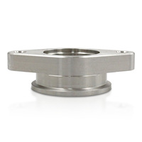 Adaptateur universel en acier inoxydable usiné CNC 38mm/44mm Vband MVS Wastegate vers collecteur à bride 2 boulons