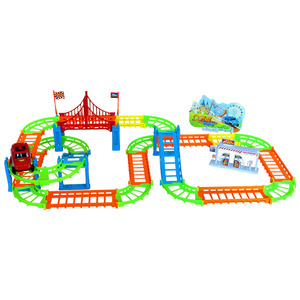 Pista de Tren Eléctrico OEM Personalizable Unisex de 73 Piezas para Armar con Características de Juego Interesantes, Rompecabezas Educativo de Plástico para Niños - Product Image 1