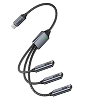 Hub USB Type-C multifonction à trois ports avec adaptateur OTG et câble de charge 5V 3A pour tous vos appareils