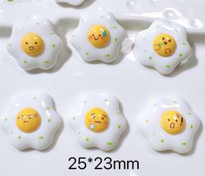 100 pz/borsa <span class=keywords><strong>Emoji</strong></span> portachiavi in resina per Slime custodia Mobile decorazione artigianale artigianale - Product Image 1