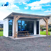 Zhongnan Maison mobile détachable de luxe de 20 pieds petite maison modulaire à paroi de verre portable Hôtel préfabriqué Maisons conteneurs préfabriquées
