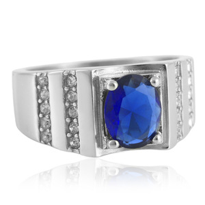 European American Style <b>Titanium</b> Steel <b>Ring</b> With Green Gemstone Prong Setting Women's Fashion Jewelry Gift 210150 - Product Image 5