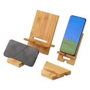 Eco-Friendly Natural Bamboo Adjustable Phone <b>Stand</b> Wooden Cell Phone Holder Custom Logo Universal <b>for</b> Smartphone/<b>Tablet</b> Office - Product Image 4
