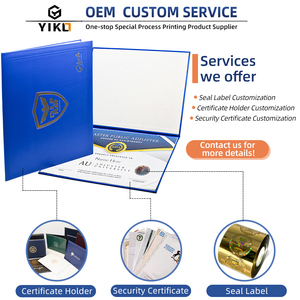 Bán buôn vàng lá dập logo tài liệu A4 bằng tốt nghiệp giấy chứng nhận của người giữ danh dự giải thưởng PU giấy chứng nhận bìa thư mục - Product Image 6