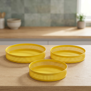 Juego de bandejas con recubrimiento de polvo de hierro, 3 piezas - Product Image 1