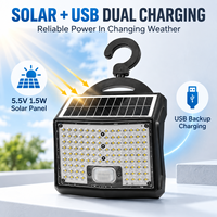 Lampe murale solaire LED pour abri de jardin, étanche IP65 avec détecteur de mouvement pour camping-car, serre, cabane et stockage
