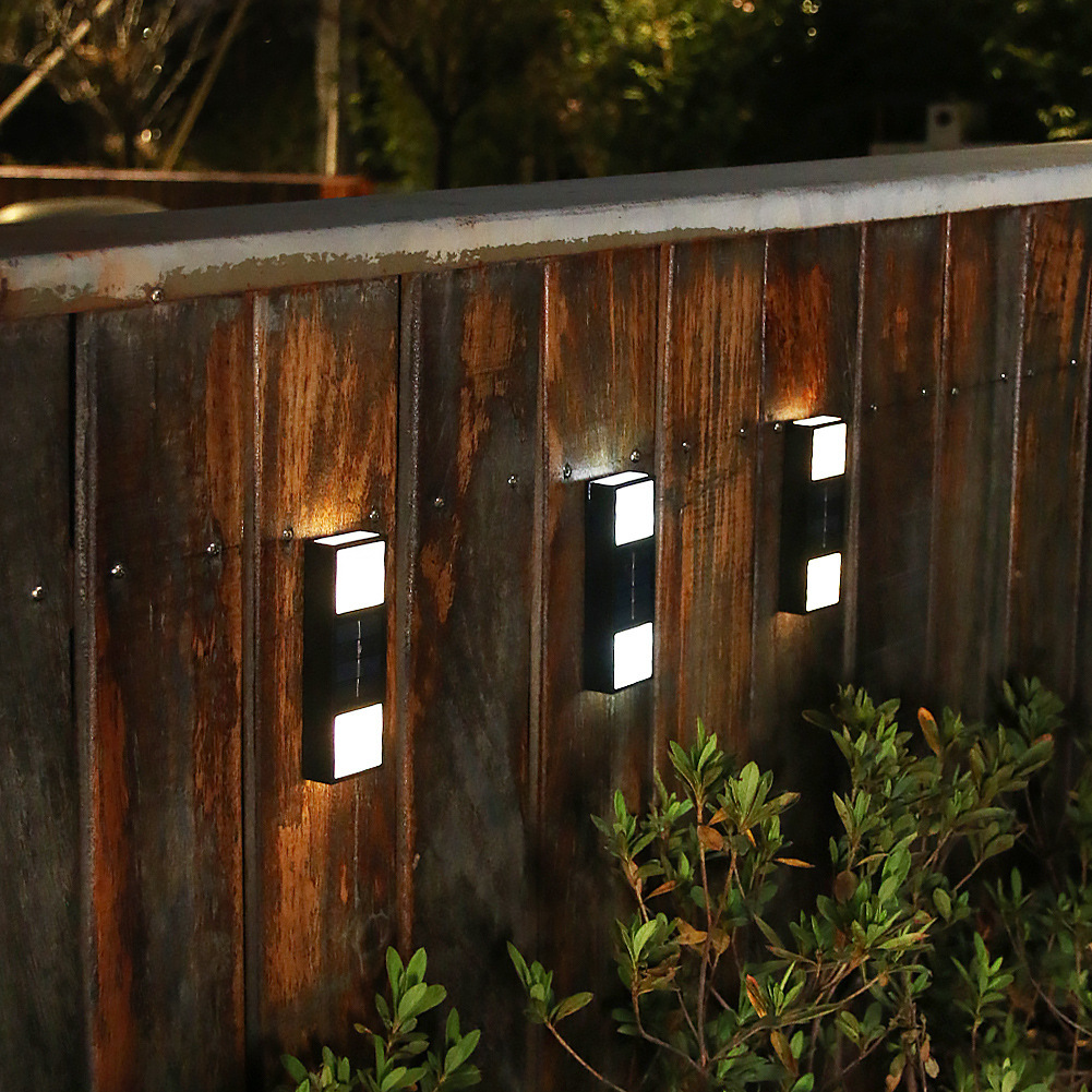6LED Solar Wall Lamp IP65 Outdoor Waterproof Courtyard Light Garden Villa Outdoor Wall Washing Lamp Wall Lamp