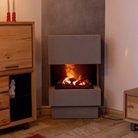 Gran oferta estilo europeo 3 lados agua chimenea eléctrica empotrada Interior decorativo RGBW 64 colores llama chimenea de vapor