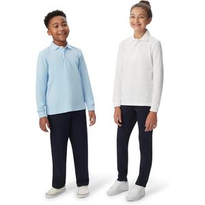 Camisa Polo Pique de Manga Larga para Niño, Talla L (10/12), 100% Algodón, Uniforme Escolar - Product Image 6