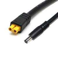 Câble adaptateur XT30, connecteur femelle XT30 vers mâle DC5521, câble de connexion pour station d'alimentation portable, panneau solaire
