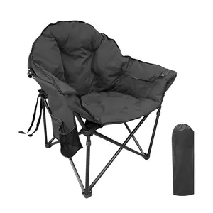 Outdoor Oversized Leisure Folding Sofá Moon Saucer Cadeira Camping portátil para adultos Almofada acolchoada