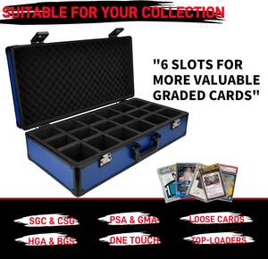 Tsa लॉक 250 + कार्ड के साथ P-S-A स्लैब के लिए 6-पंक्ति ग्रेडेड कार्ड स्टोरेज बॉक्स - Product Image 6