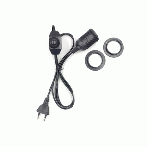 Regulador de intensidad negro <span class=keywords><strong>E27</strong></span> con interruptor de encendido/apagado de plástico con tornillo y entrada de CA - Product Image 2