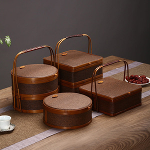 Japanese Style Rattan Woven Storage Box <b>Bamboo</b> Food <b>Container</b> Rectangle Handmade Tea Ceremony Accessory Anji Origin - Product Image 2