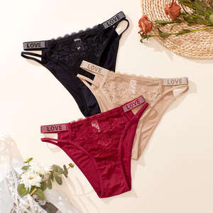 Toptan Seksi Dantel Kadın Külotları Taşlı Harfli Askılı Tanga Dikişsiz Oyuklu File Külotlar Kulüp Kıyafetleri Yoga İçin Gönderime Hazır - Product Image 5