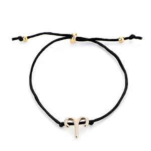 Bracelet réglable noir en alliage <span class=keywords><strong>avec</strong></span> carte des 12 signes du zodiaque – Cadeau exclusif transfrontalier pour Wish - Product Image 4