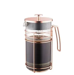 350ML Edelstahl Kaffeekanne Teekanne Kupfer French Press