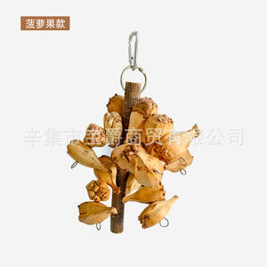 Новинка, игрушка-попугай, птица, товары для птиц, ананас и конопляная веревка, подвесные пряди, праздничные украшения для птичьей клетки - Product Image 6