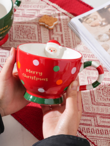 Taza Única Ecológica de Cerámica de 500ML con Asa Agradable y Diseño Clásico para Agua Café en Casa o Camping Regalo Personalizado de Navidad - Product Image 5