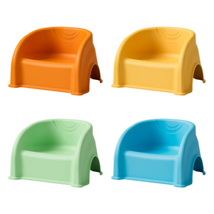 Children's Chair <b>Plastic</b> Stackable Non Slip <b>Stool</b> For Bathroom Bedroom Living Room Home Use Mint Green Orange Yellow Blue - Product Image 5