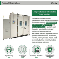 Chambre d'essai climatique programmable Lituo à température et humidité constantes, 70~150°C, 20-98% HR - Grande capacité