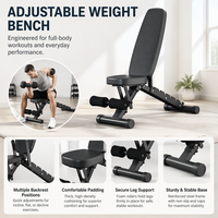 Banc de fitness portable et pliable, inclinable, déclinable, plat, réglable pour presse à haltères, sit-ups, entraînement à domicile, capacité 400 kg