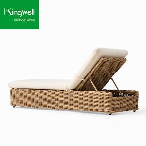 Muebles de mimbre para jardín, tumbona de ratán, Patio exterior, aluminio, junto <span class=keywords><strong>a</strong></span> la piscina, impermeable, ajustable, tumbona, tumbona - Product Image 2