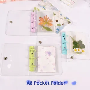 Capa Transparente A8 em PVC para Planner, Fichário de Três Argolas, Álbum de Fotos Exclusivo para Estudantes, Caderno de Fãs de Ídolos, Pasta de Folhas Soltas com Proteção UV - Product Image 3