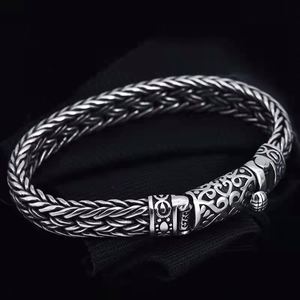 Chinese Design Thailand Silver Plated <b>Bracelet</b> Vintage Viking Male Jewelry Weaving Braided 925 Sterling Silver Plated <b>Bracelets</b> - Product Image 1