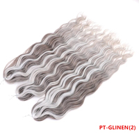 Gros Curling Crochet Cheveux 22 pouces Vague D'eau Coloré Twist Synthétique Naturel Tressage Extensions de Cheveux pour les Femmes