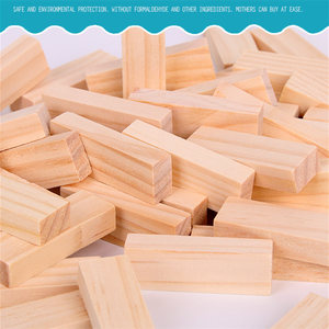 Wooden <strong>Toppling</strong> <strong>Topple</strong> Tower 54 Pcs Wooden Blocks Stacking Game Tumble Tower - Product Image 5