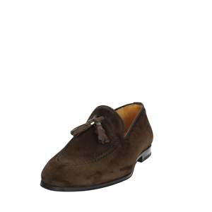 Mocassini da uomo in camoscio marrone scuro con nappe, slip-on, eleganti - Product Image 6