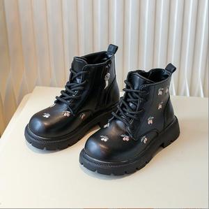 Scarpe Casual in Pelle con Lacci per Bambini, Nuovi Arrivi Autunno Inverno, <span class=keywords><strong>Stivaletti</strong></span> da Principessa per Bambine - Product Image 3