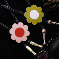 Dasi Bolo Bertema Bunga Kustom Grosir, Dasi Bolo Enamel Dani Rose Kustom untuk Pria Wanita Pakaian Kasual