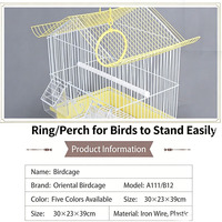 Cage à oiseaux pliable classique et moderne en acier inoxydable 304 coloré pour canaris, cailles, agapornis, perruches et logement pour animaux de compagnie