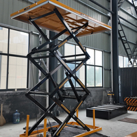 Table élévatrice à ciseaux industrielle fixe, plateforme de levage de marchandises hydraulique à très faible hauteur avec protection de sécurité fiable