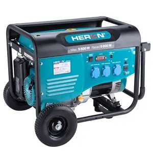 8896413 HERON CE Approved 5.5KW/13HP Portable Petrol Silent Gasoline Generator for Welding Chassis
