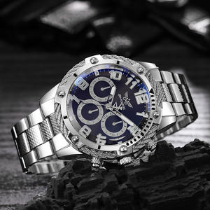 Reloj de Cuarzo Analógico para Hombre ZHOWE, Correa de Acero Aleado, Cronógrafo, Caja Dorada de 22 CM, Grosor de 15 mm, Sin Resistencia al Agua - Product Image 4