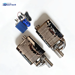 Système d'échappement silencieux ovale haute performance en acier inoxydable poli avec valve Valvetronic SS304 finition miroir - Product Image 1