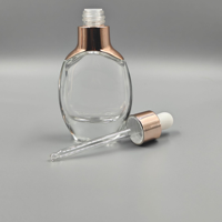 Emballage cosmétique de luxe Eric, flacon en verre à compte-gouttes pour huile essentielle, courbé, 5 ml, 15 ml, 30 ml, 50 ml