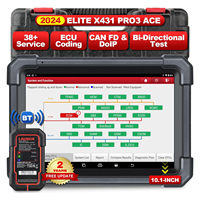 EE. UU. UE Almacén Launch X431 PRO3 ACE Elite CAN FD & DOIP Máquina de herramientas de diagnóstico para todos los coches Codificación ECU en línea Escáner OBD2
