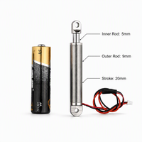 Attuatore Lineare Telescopico Mini 5V DC, Corsa 30mm, Spinta 20N, 2mm/s, IP56 Antigoccia, Acciaio Inossidabile 304, per Ventilatori, Smart Home, Applicazioni Mediche