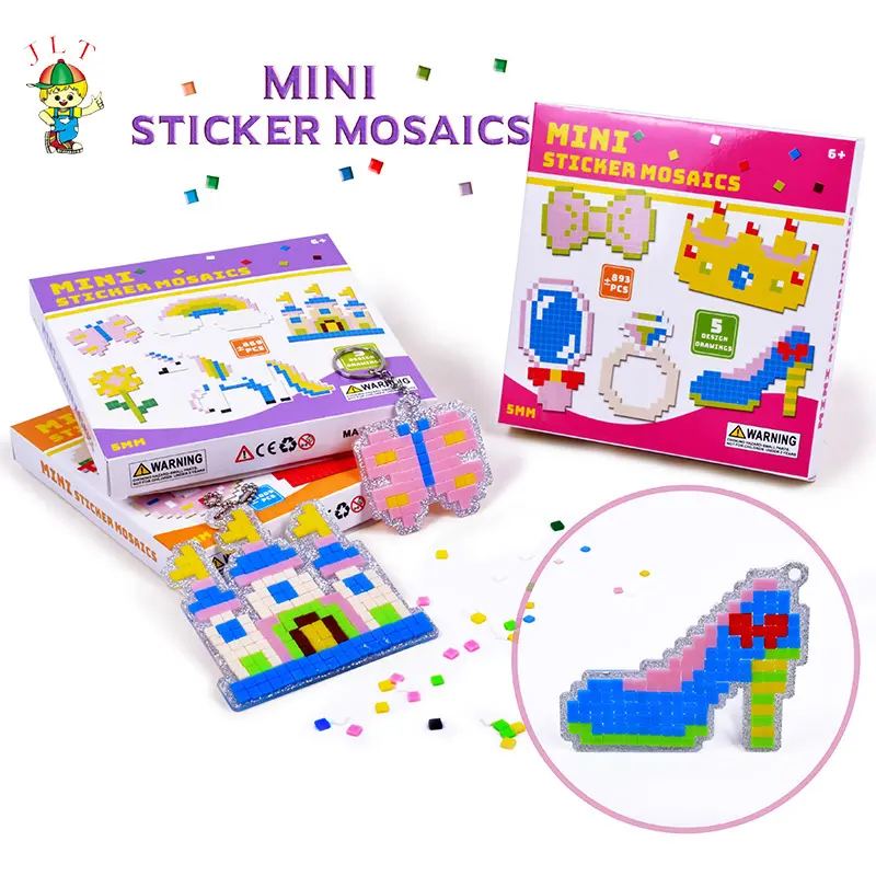 High Quality Kid Plastic Diy Mosaic Early Learning Toy Games Children's Mosaic Craft Kit Toys