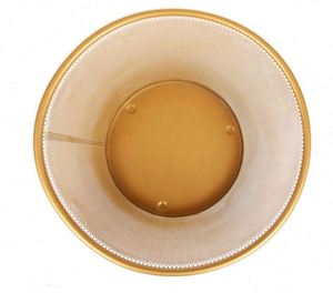 ถังขยะตาข่ายทรงกลมแบบเปิดด้านบน ตะกร้าขยะโลหะทรงกลมสีโรสโกลด์ - Product Image 5