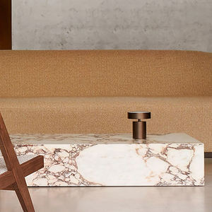 Table en marbre moderne sur mesure pour salon, hôtel, cuisine - Design Calacatta naturel poli de luxe, résistant à l'eau - Product Image 4