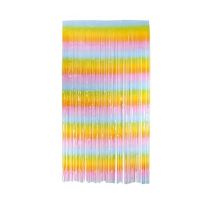 <span class=keywords><strong>Rideau</strong></span> en feuille métallique à frange de clinquant de toile de fond de décoration de fête macaron en gros bon marché - Product Image 4