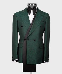 Sur mesure Double boutonnage hommes Blazer fête de <span class=keywords><strong>mariage</strong></span> dîner marié Tuxedos bal Slim Fit <span class=keywords><strong>vert</strong></span> <span class=keywords><strong>costume</strong></span> - Product Image 1