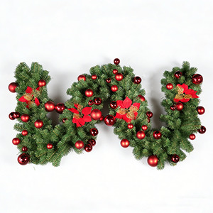 Christmas Decoration Environmental protection PVC Rattan Wreath 2.7 Meters Encryption Shopping Mall Hotel <b>Window</b> Scene - Product Image 3