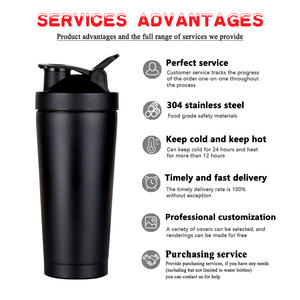 Borraccia Shaker per Proteine in Acciaio Inossidabile da 750ml Senza BPA, Isolamento Sottovuoto, Antigoccia, per Sport e Palestra, OEM - Product Image 4