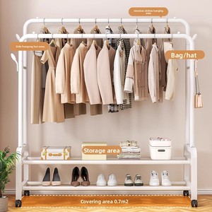 Hiện đại công nghiệp miễn phí đứng áo giá nối dài kim loại đồ nội thất cho nhà trẻ em phòng ngủ phòng khách phòng tập thể dục có thể gập lại - Product Image 6